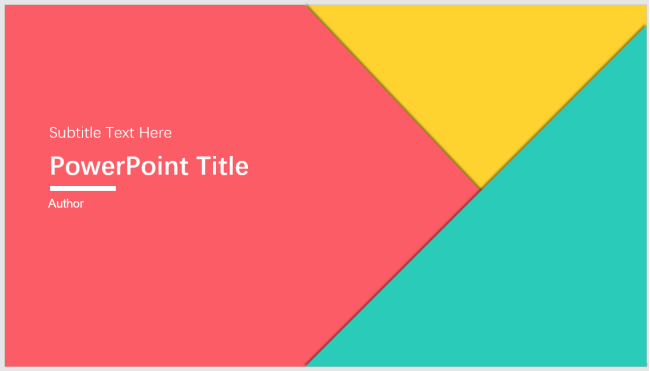 PPT制作幾何圖形色塊拼圖效果封面具體操作步驟