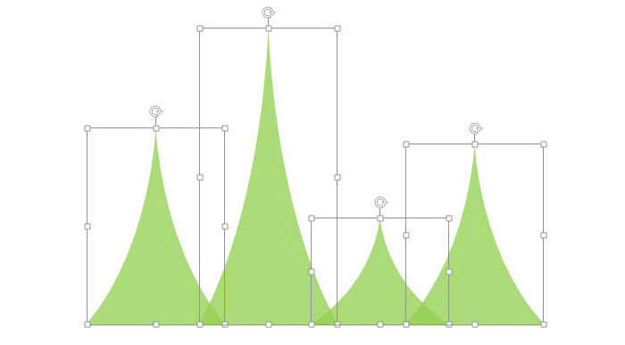 PPT繪制出帶弧度三角形表達具體操作步驟