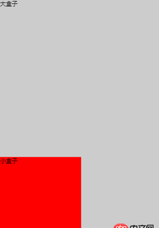 javascript - 使用css如何將一個小盒子始終固定在大盒子的底部,大盒子高度為100%,請教。