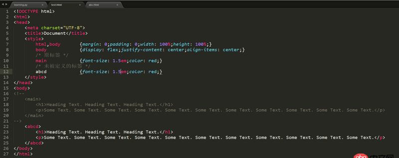 html5 - 為什么瀏覽器可以顯示HTML文檔中未被定義的標簽？