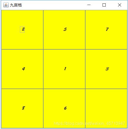 java實現九宮格游戲