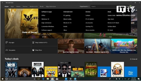 內容細分！微軟Windows10應用商城或將新增分類菜