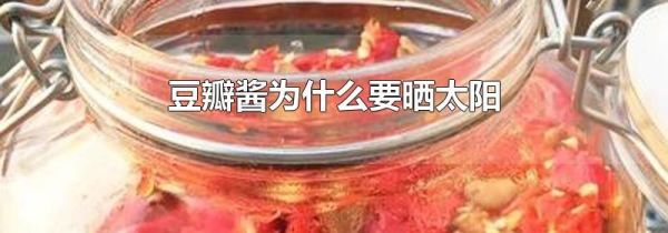 豆瓣醬為什么要曬太陽