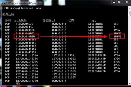 win7電腦中8080端口被占用具體處理方法