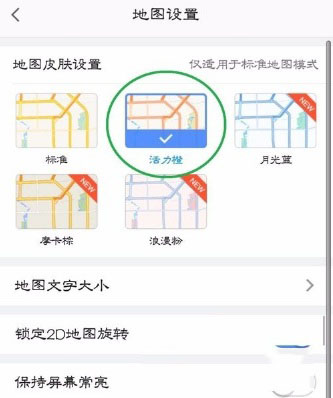 高德地圖中更改地圖皮膚具體操作步驟