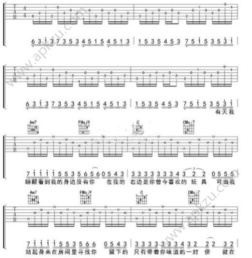 抖音病變吉他簡譜怎么彈唱