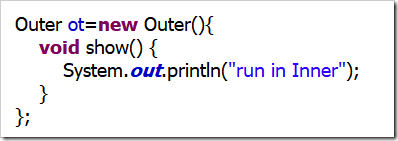 Java匿名類，匿名內部類實例分析