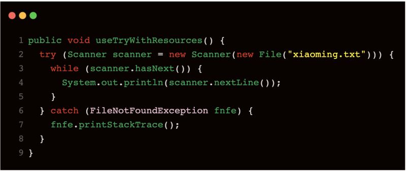 Java通過try釋放資源的方法