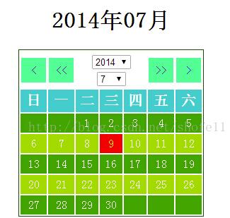 PHP實(shí)現(xiàn)簡單日歷類編寫