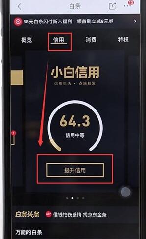 京東提升小白信用詳細操作