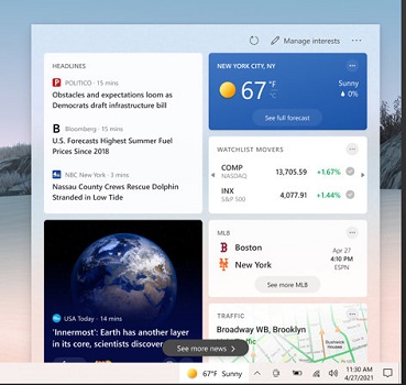 win10任務欄增加新聞和興趣 可以查看天氣新聞等