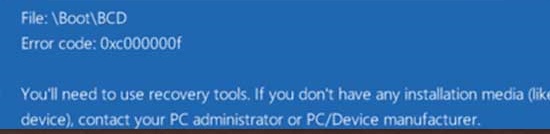 win10藍屏winload.efi 0xc000000f怎么修復