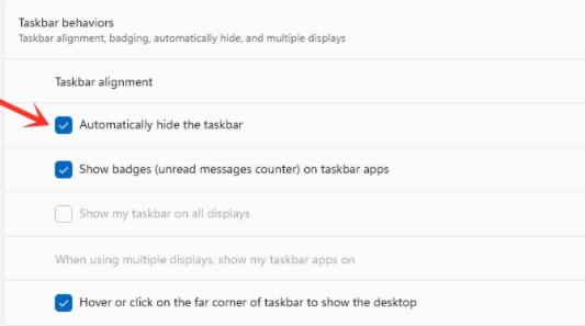 win11隱藏任務(wù)欄方法