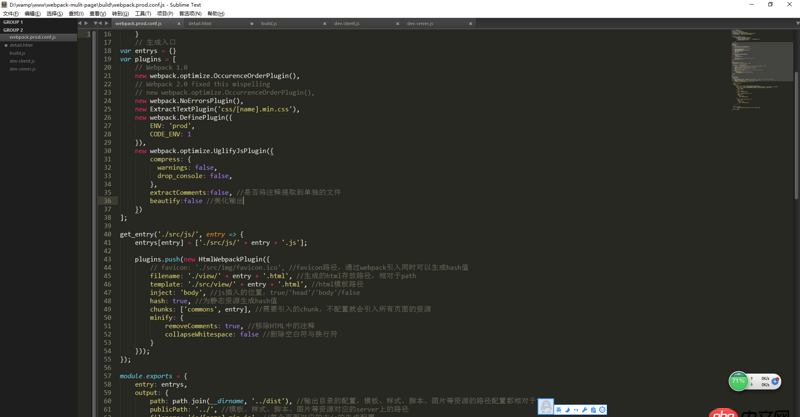 javascript - UglifyJsPlugin打包的時候把css  html也壓縮了