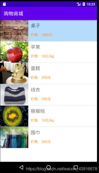 Android實現購物商城