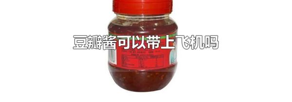 豆瓣醬可以帶上飛機嗎