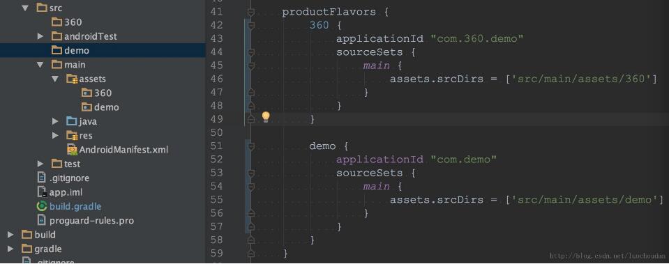 Android 使用gradle打包Assets目錄的案例