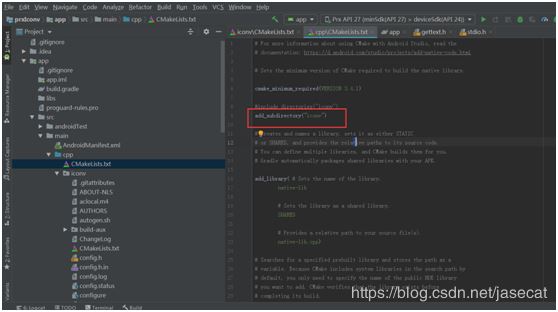 使用android studio開發(fā)工具編譯GBK轉(zhuǎn)換三方庫(kù)iconv的方法