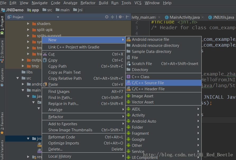 如何在Android Studio下進行NDK開發
