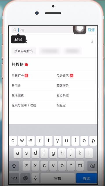 支付寶APP粘貼搜索碼的具體操作流程介紹