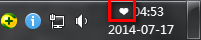 給win7時(shí)間加個(gè)愛心吧