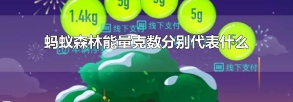 螞蟻森林能量克數分別代表什么