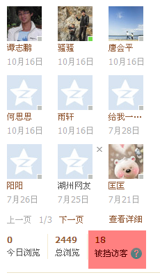 QQ空間的被擋訪客是什么意思?