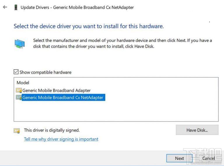 Windows 10 Build 17655怎樣通過Net Adapter框架的移動寬帶（MBB）USB類驅動程序連接？