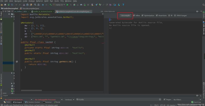 使用Android studio查看Kotlin的字節(jié)碼教程
