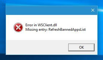Windows10出現(xiàn)WSClient.dll錯(cuò)誤窗口的應(yīng)對(duì)方案