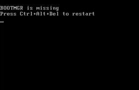win7出現bootmgr is missing怎么解決