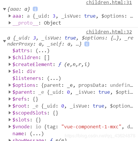 vue父子組件間引用之$parent、$children