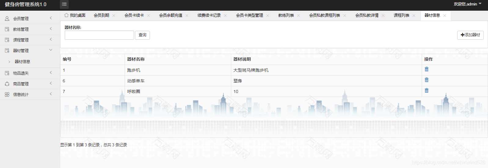 使用Springboot實現健身房管理系統