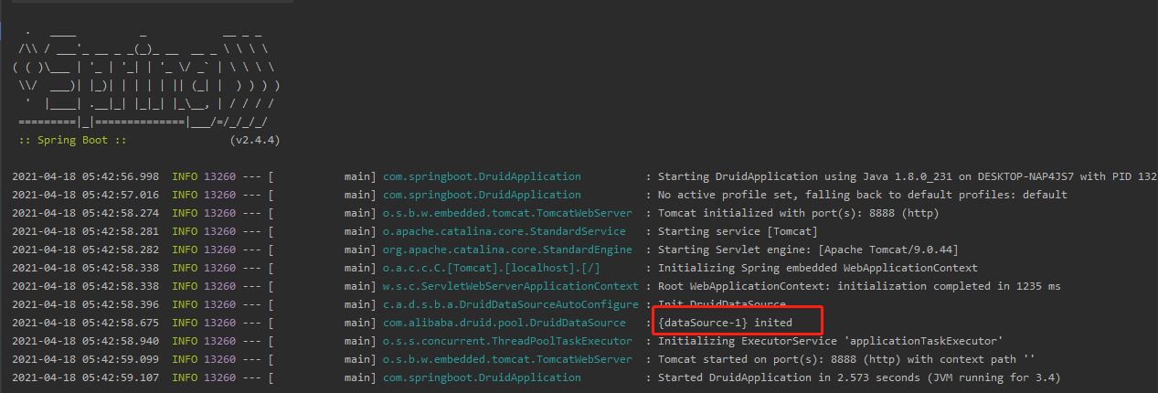 springboot項目整合druid數據庫連接池的實現