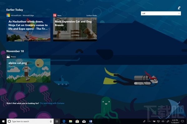 win 10 Build 17063新功能Timeline怎么樣?
