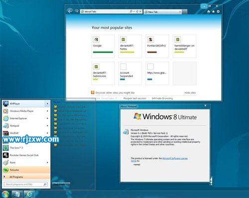 Windows 7裝扮成Windows 8 M3 Build 7959