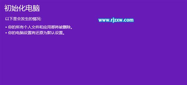 Win8系統恢復出廠設置的方法