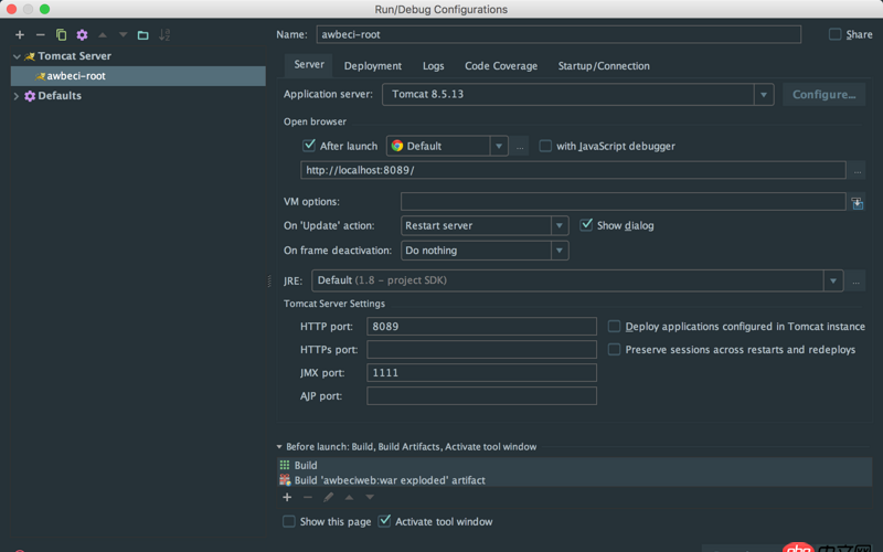 java - idea創建多modules項目后，tomcat啟動失敗