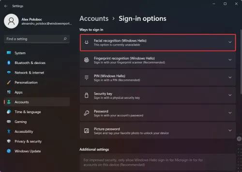 怎么開啟Win11面部識別功能