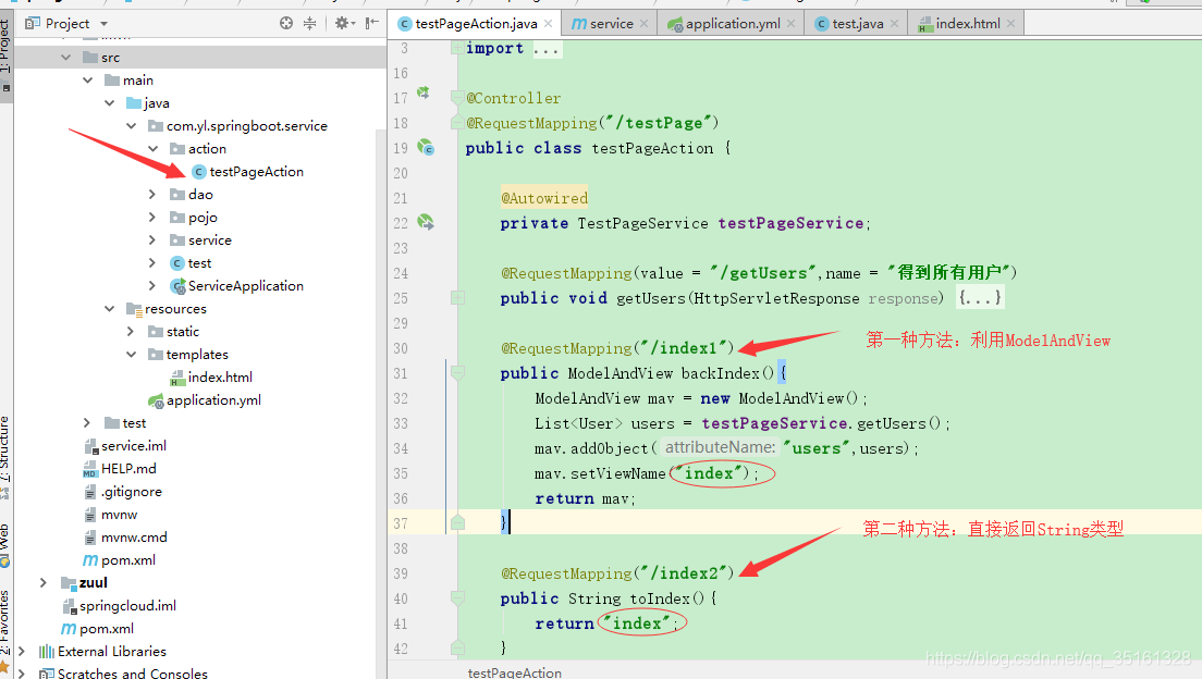 springboot訪問template下的html頁面的實現(xiàn)配置