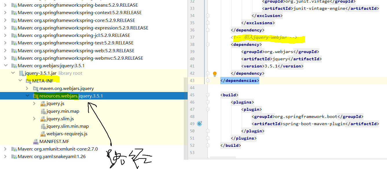 SpringBoot如何通過webjars管理靜態資源文件夾