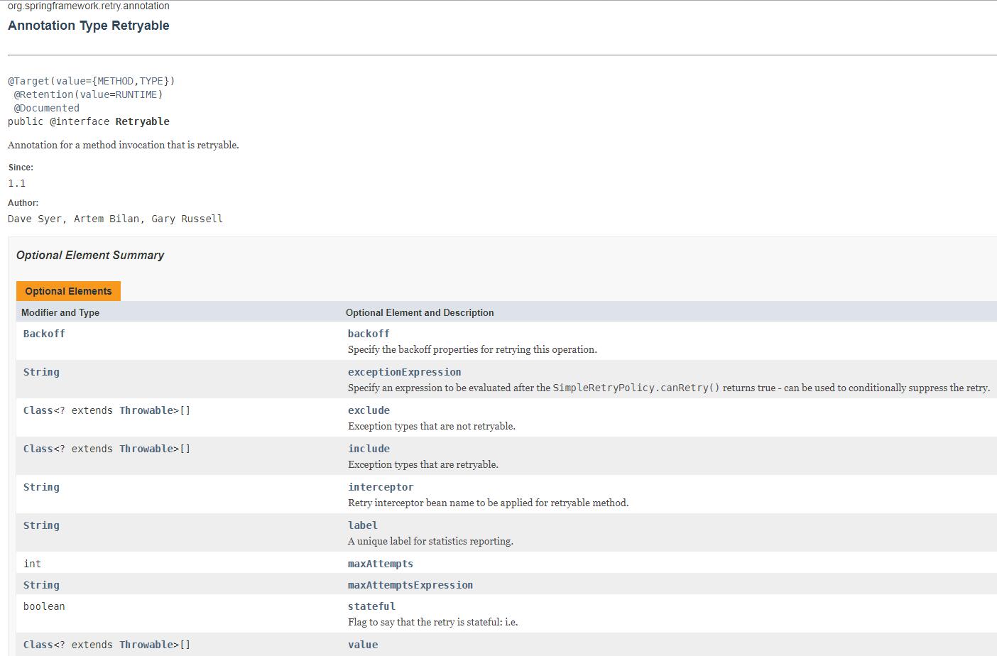 SpringBoot @Retryable注解方式