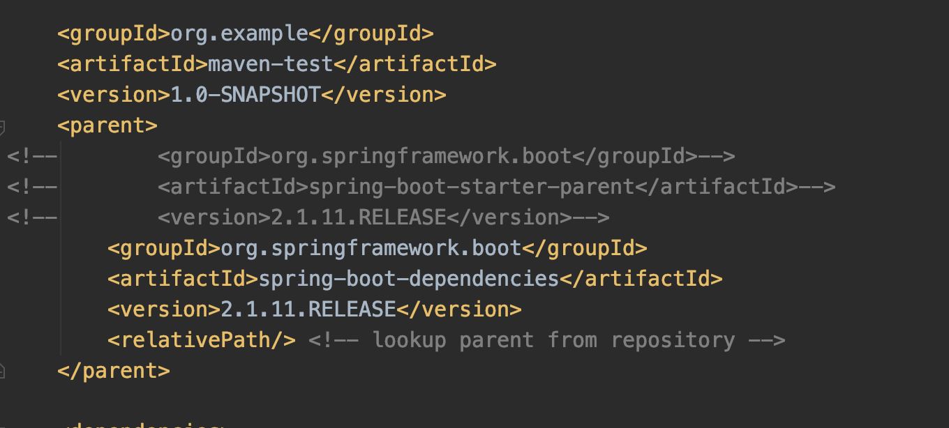 Springboot的maven間接依賴的實現