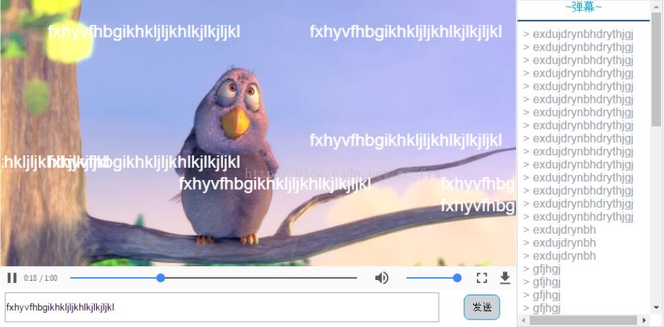 JavaScript css3實現(xiàn)簡單視頻彈幕功能