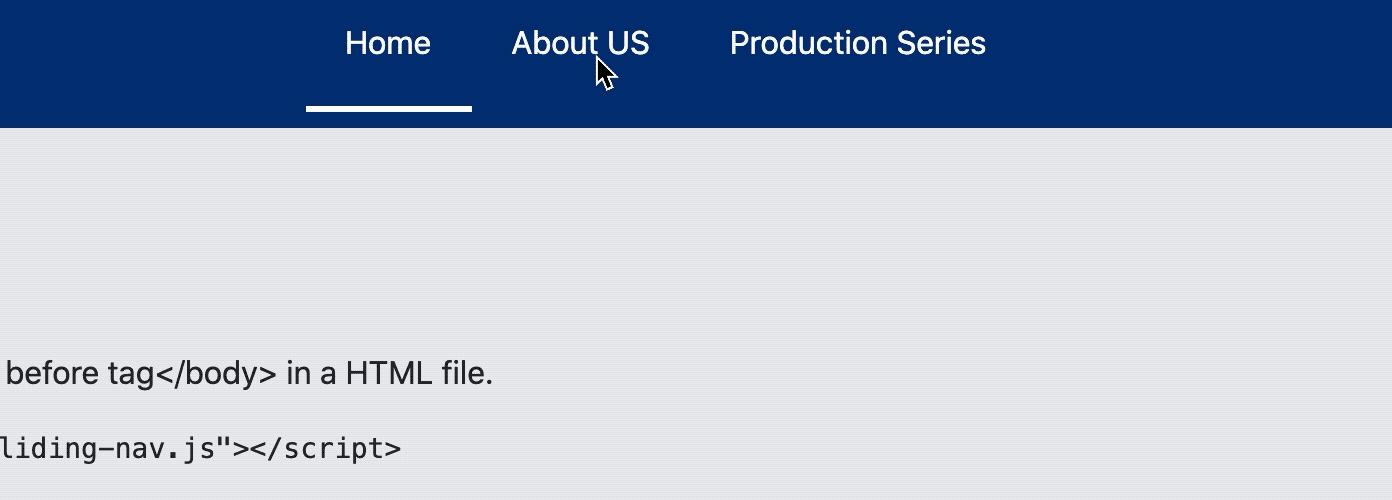 使用Javascript開發(fā)sliding-nav帶滑動條效果的導航插件