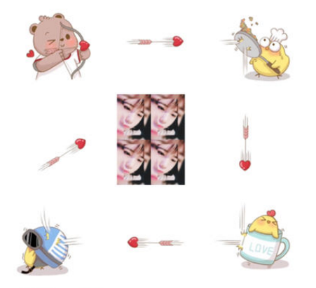 七夕九宮格小熊射愛心表白圖片有哪些 微信朋友圈丘比特射愛心表白圖教程