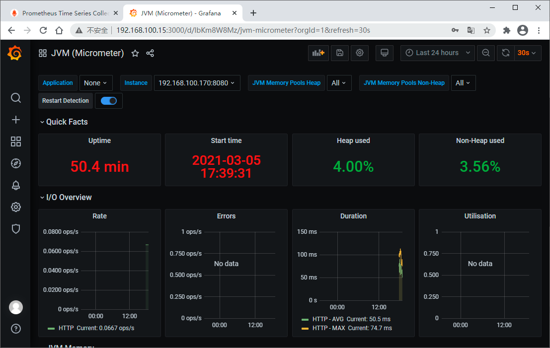 關于Prometheus + Spring Boot 應用監控的問題