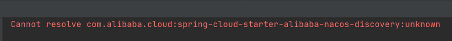 關于IDEA中spring-cloud-starter-alibaba-nacos-discovery 無法引入問題