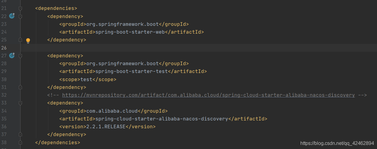 關于IDEA中spring-cloud-starter-alibaba-nacos-discovery 無法引入問題