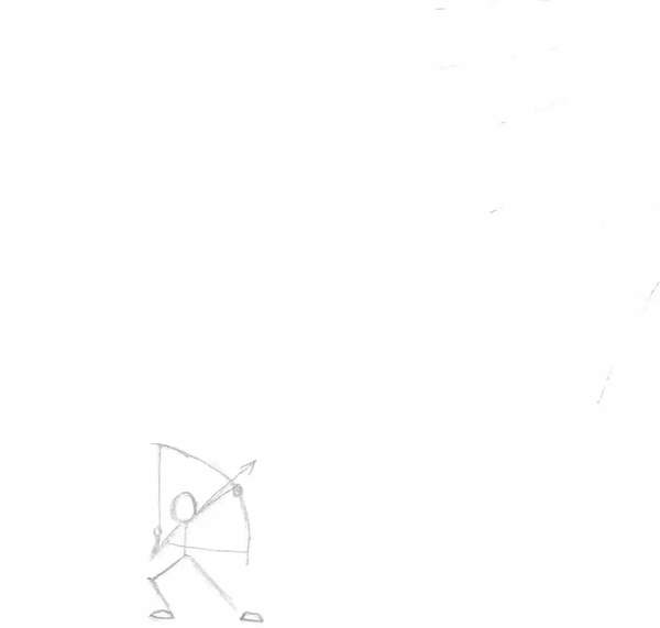 抖音“后羿射日”圖片 網(wǎng)友：兄弟這臂力不錯(cuò)